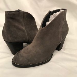 NWOT Paul Green Suede Ankle Boots- Gray/Green Sz 7